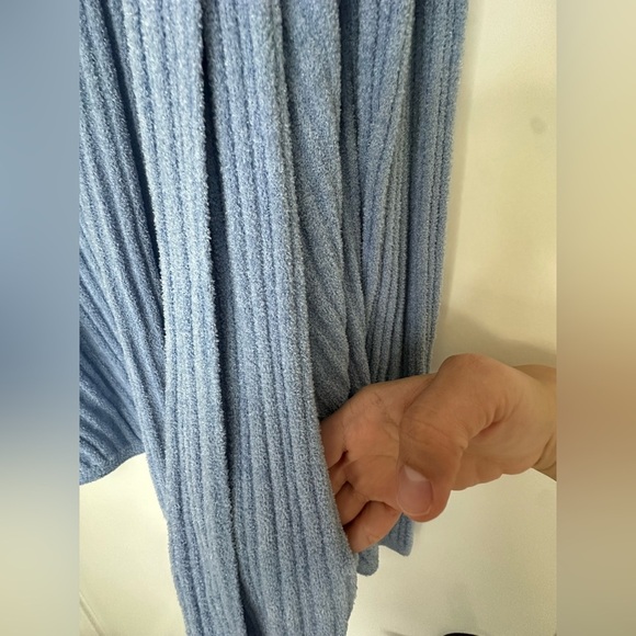 Barefoot Dreams CozyChic Ultra Lite Hooded Cardigan Light Blue Size Extra Small - Picture 3 of 5